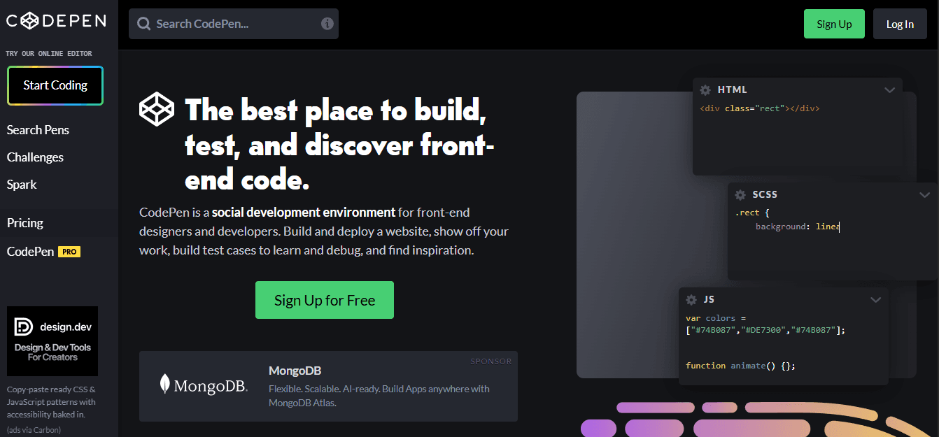 Situs CodePen