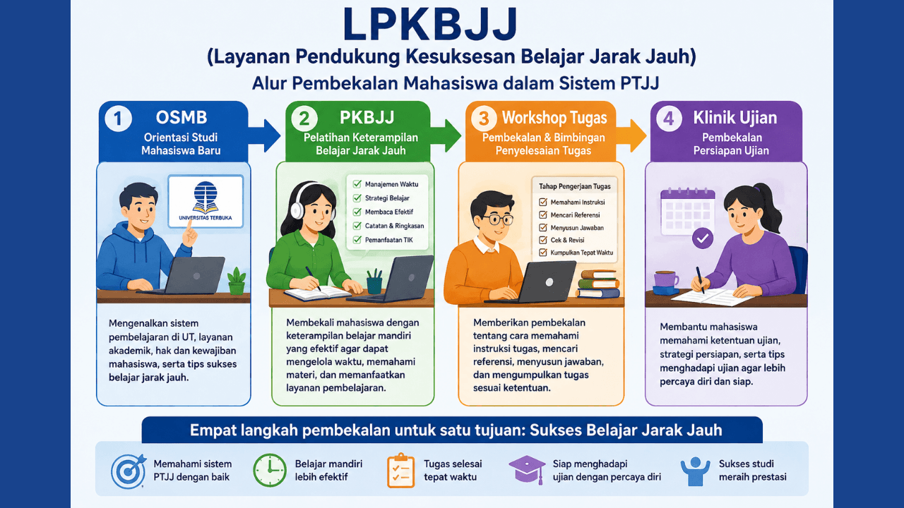 Untuk Membekali Pemahaman dan Keterampilan Belajar Efektif dalam Sistem PTJJ Mahasiswa Akan Mendapatkan Layanan Pendukung Kesuksesan Belajar Jarak Jauh Berupa 4 Program Penting - ππππππππππ.πππ Untuk Membekali Pemahaman dan Keterampilan Belajar Efektif dalam Sistem PTJJ Mahasiswa Akan Mendapatkan Layanan Pendukung Kesuksesan Belajar Jarak Jauh Berupa 4 Program Penting